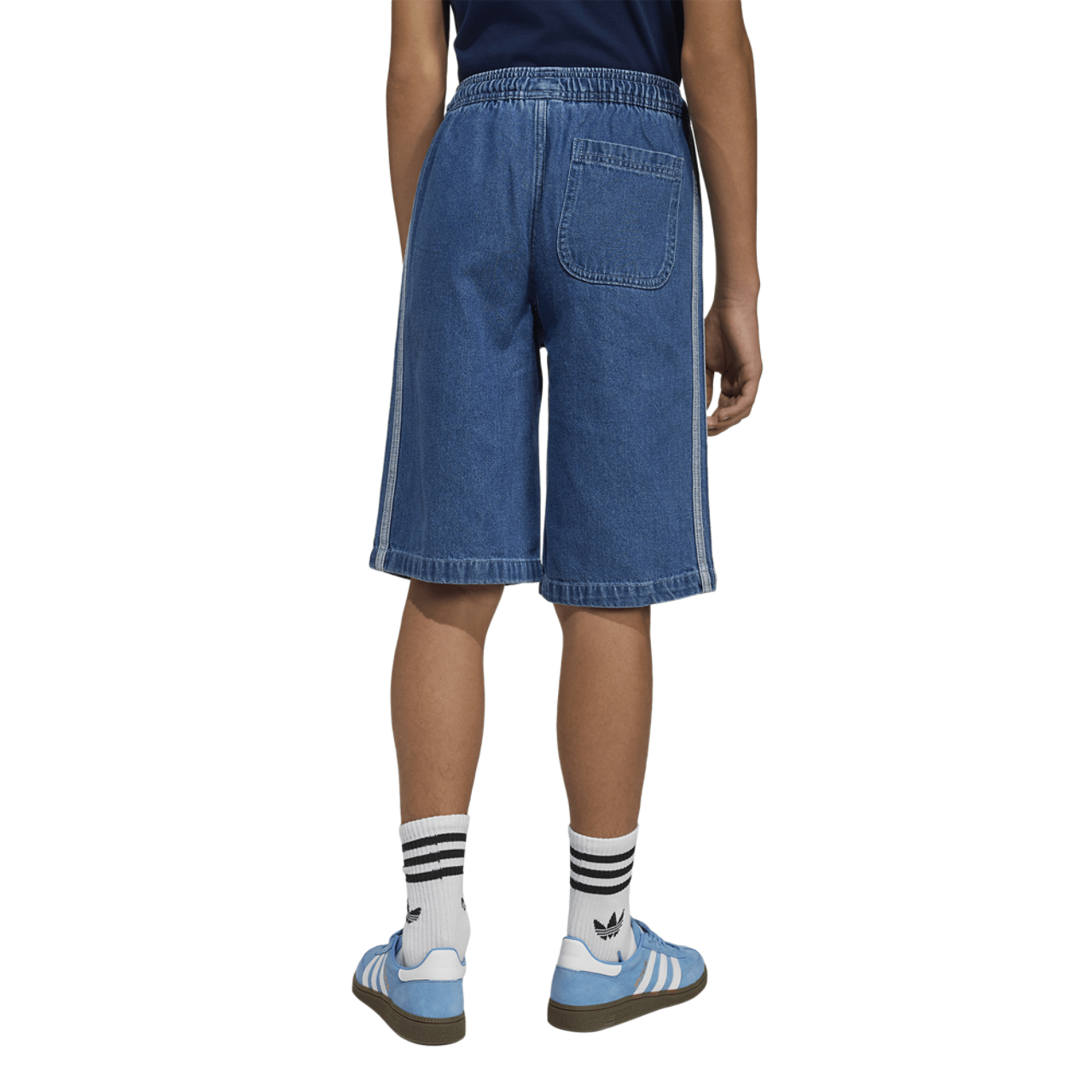 adidas Denim Jorts  Image 2 of 6. Tap to open photo gallery.
