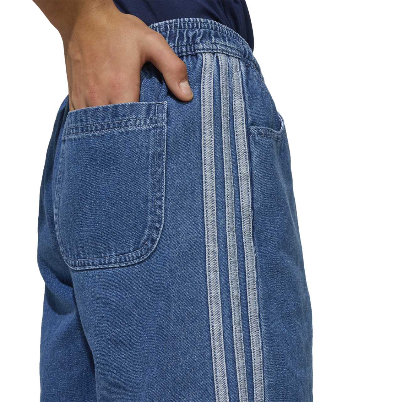 adidas Denim Jorts  Image 3 of 6. Tap to open photo gallery.