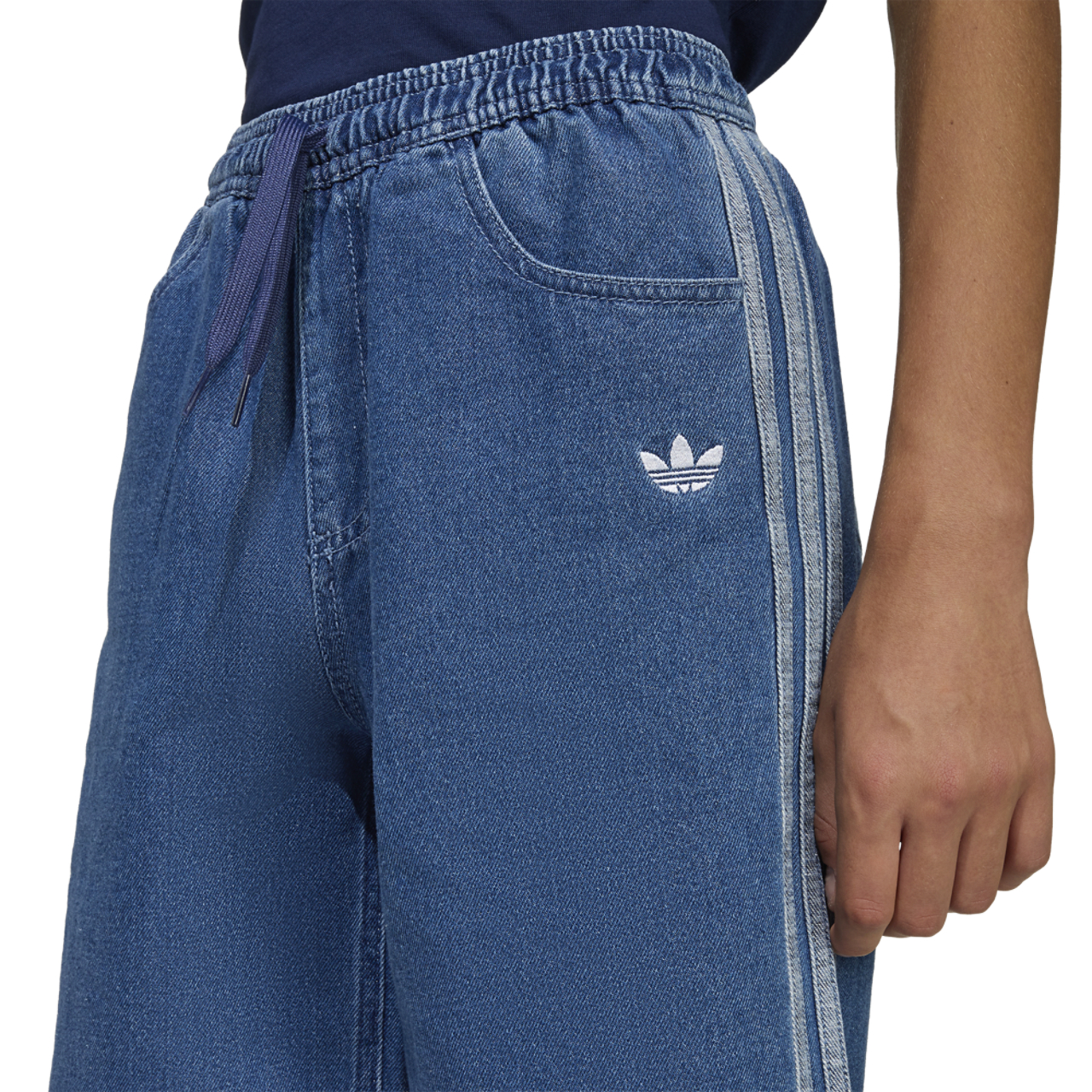adidas Denim Jorts  Image 4 of 6. Tap to open photo gallery.