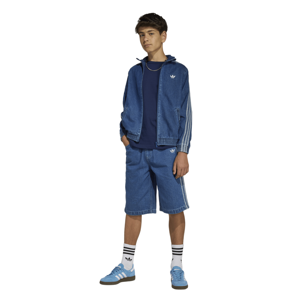 adidas Denim Jorts  Image 5 of 6. Tap to open photo gallery.