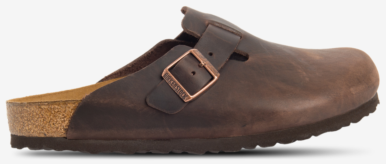 Birkenstock Boston Clogs Oiled Leather Image 2 of 5. Tap to open photo gallery.