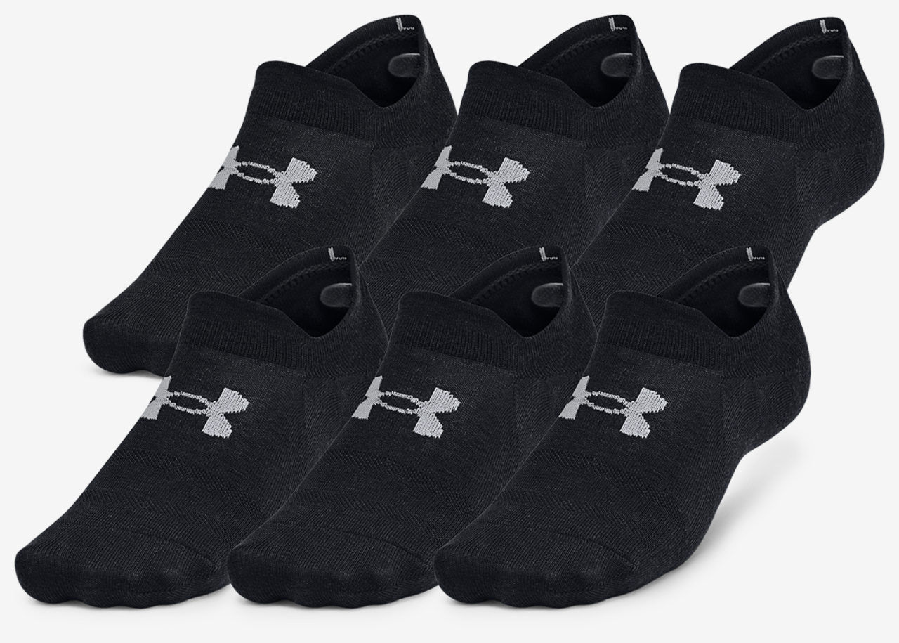 Under Armour Essential 6 Pack Ultra Low Socks Image 1 of 4. Tap to open photo gallery.