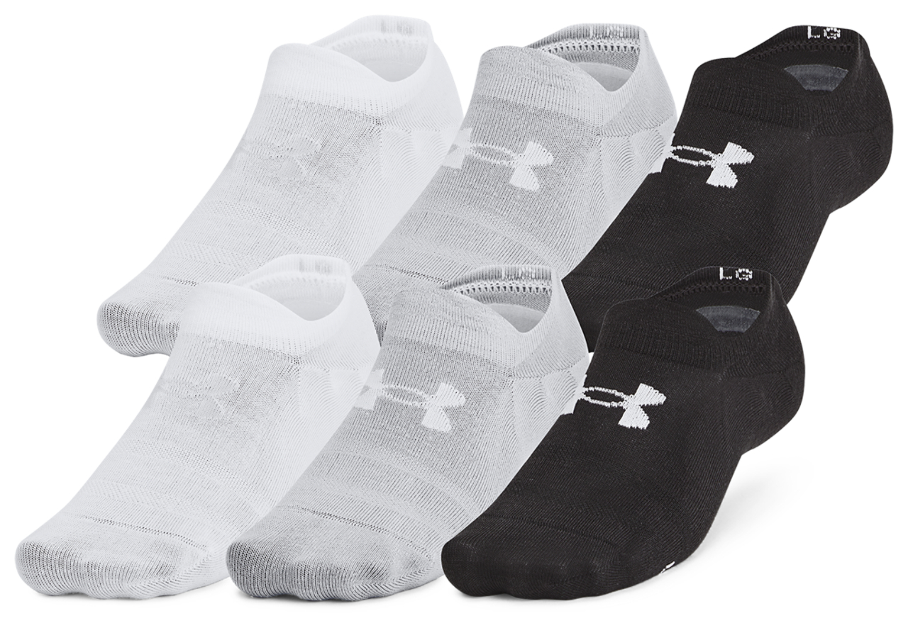 Under Armour Essential 6 Pack Ultra Low Socks Image 1 of 4. Tap to open photo gallery.