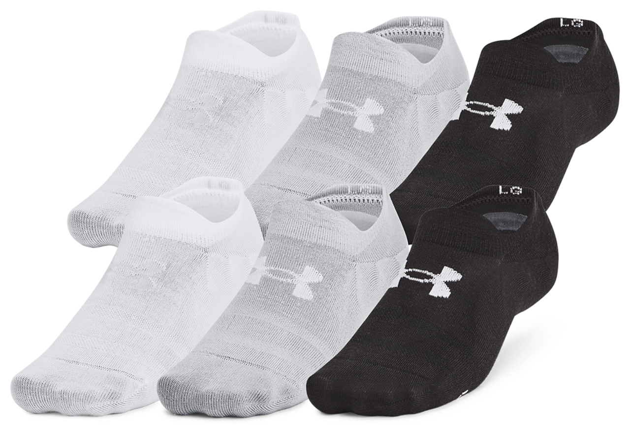 Under Armour Essential 6 Pack Ultra Low Socks Image 1 of 4. Tap to open photo gallery.