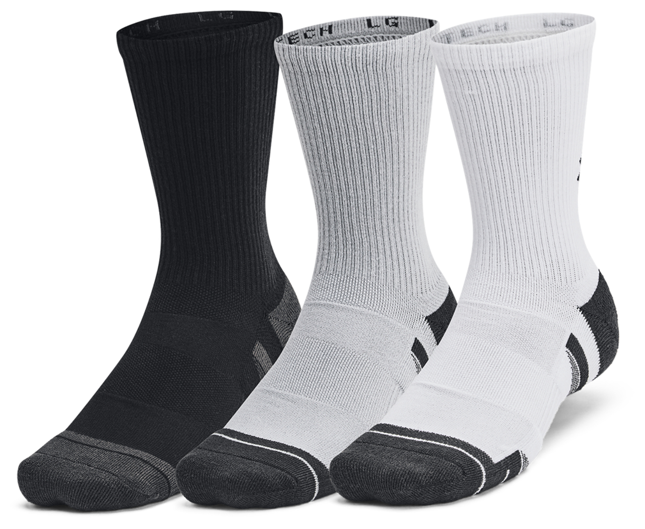 Under Armour Perf Tech 6 Pack Crew Socks Image 1 of 4. Tap to open photo gallery.