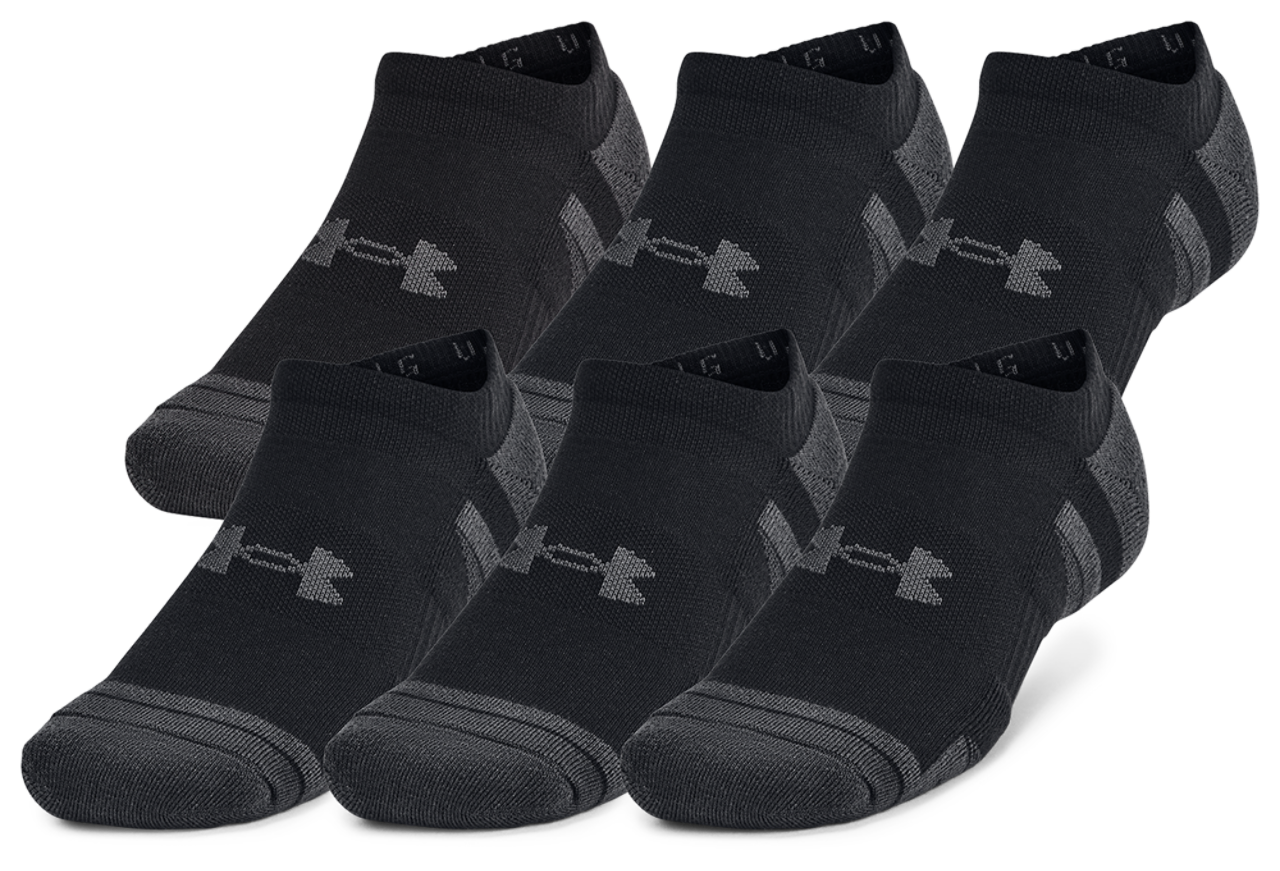 Under Armour Perf Tech 6 Pack No Show Socks Image 1 of 4. Tap to open photo gallery.