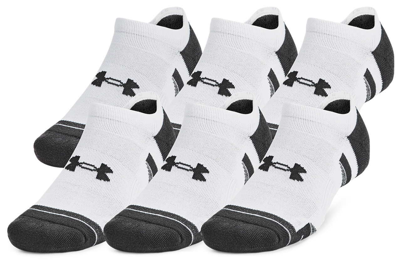 Under Armour Perf Tech 6 Pack No Show Socks Image 1 of 4. Tap to open photo gallery.