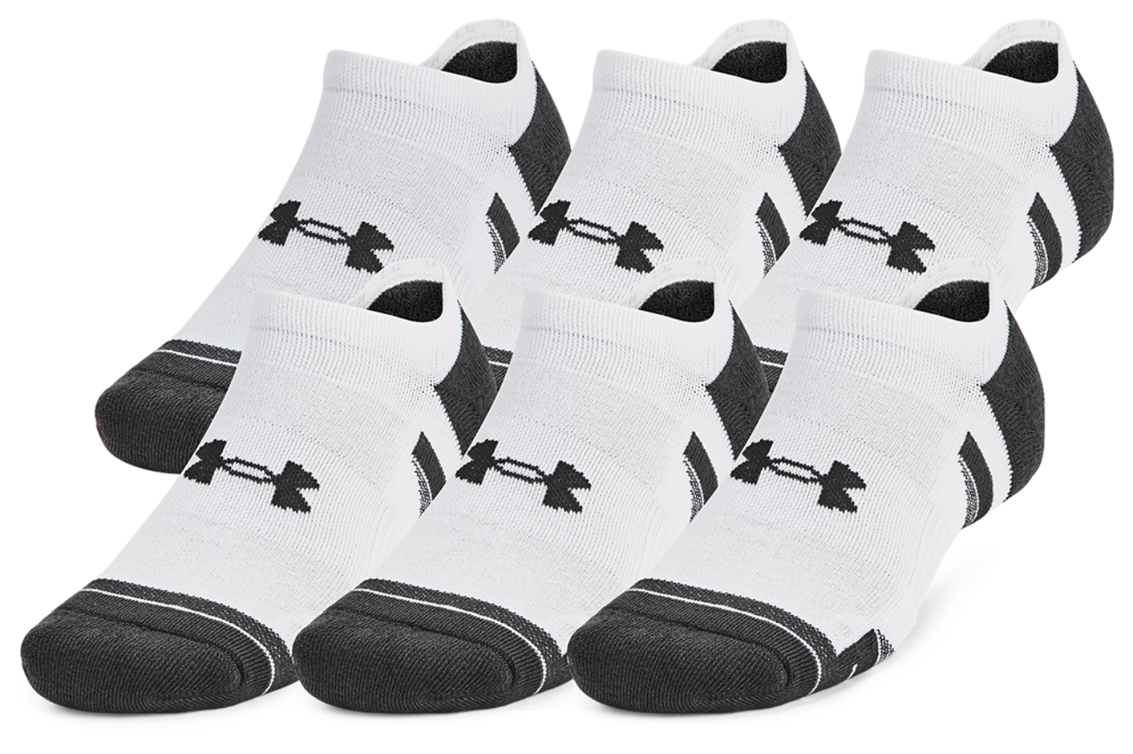 Under Armour Perf Tech 6 Pack No Show Socks Image 1 of 4. Tap to open photo gallery.