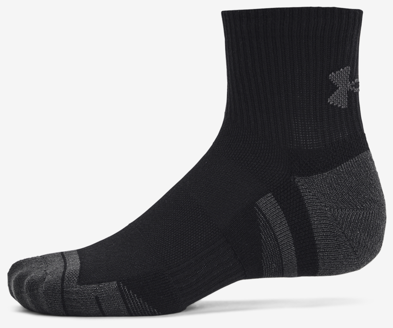 Under Armour Perf Tech 6 Pack Quarter Socks Image 2 of 4. Tap to open photo gallery.