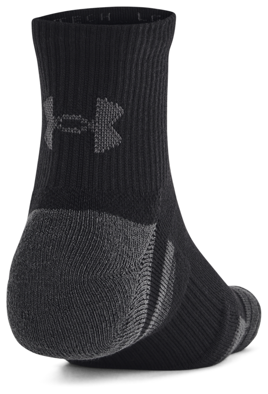 Under Armour Perf Tech 6 Pack Quarter Socks Image 4 of 4. Tap to open photo gallery.