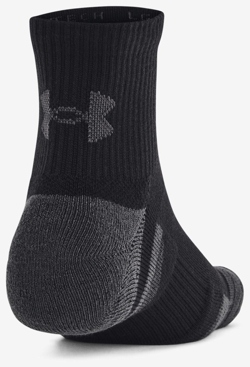 Under Armour Perf Tech 6 Pack Quarter Socks Image 4 of 4. Tap to open photo gallery.