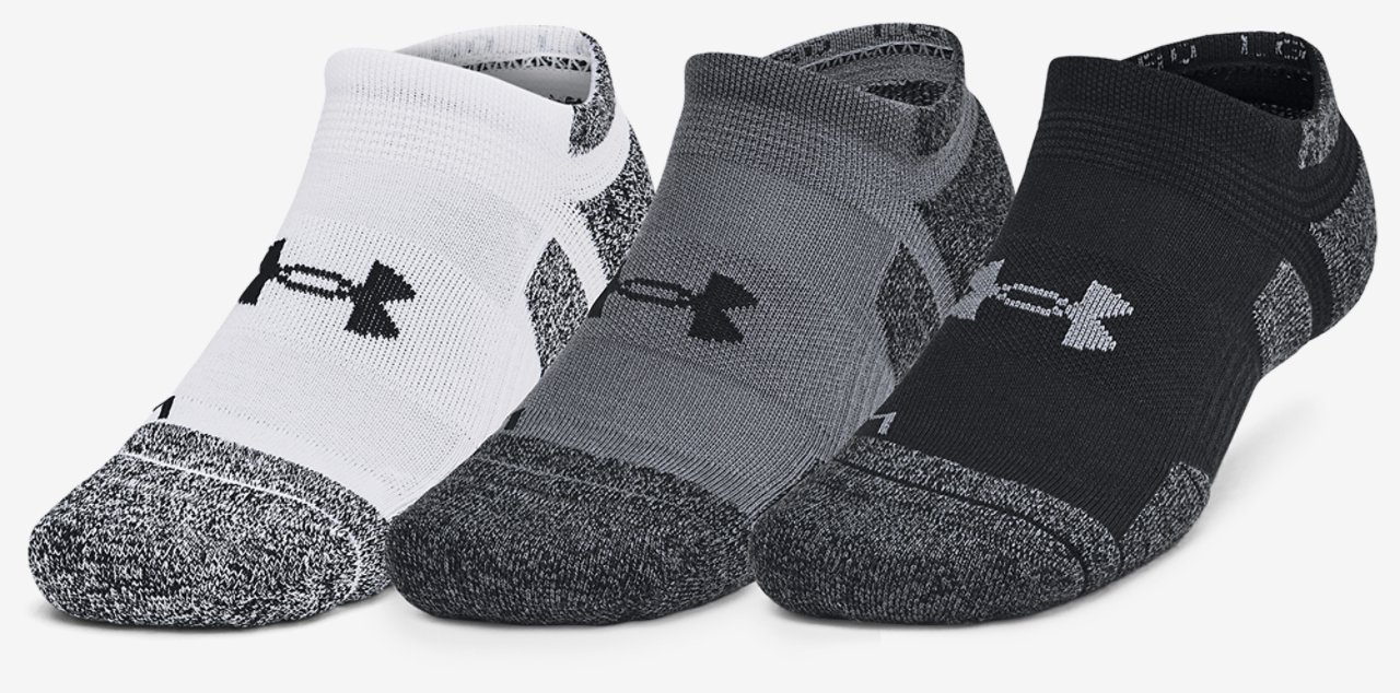 Under Armour Perf Tech Pro 3pk No Show Image 1 of 4. Tap to open photo gallery.