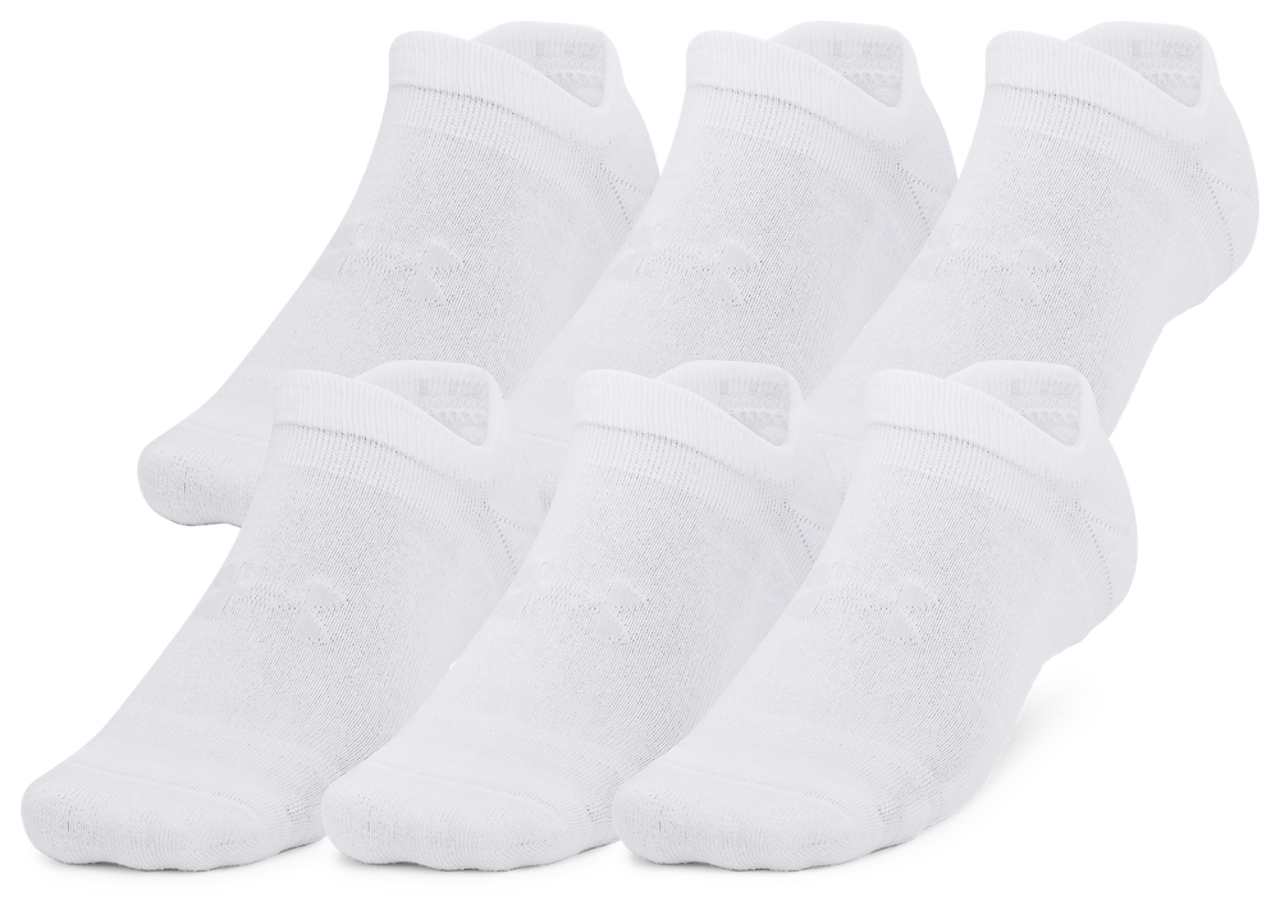Under Armour Essential Cushion 6 Pack No Show Socks Image 1 of 4. Tap to open photo gallery.