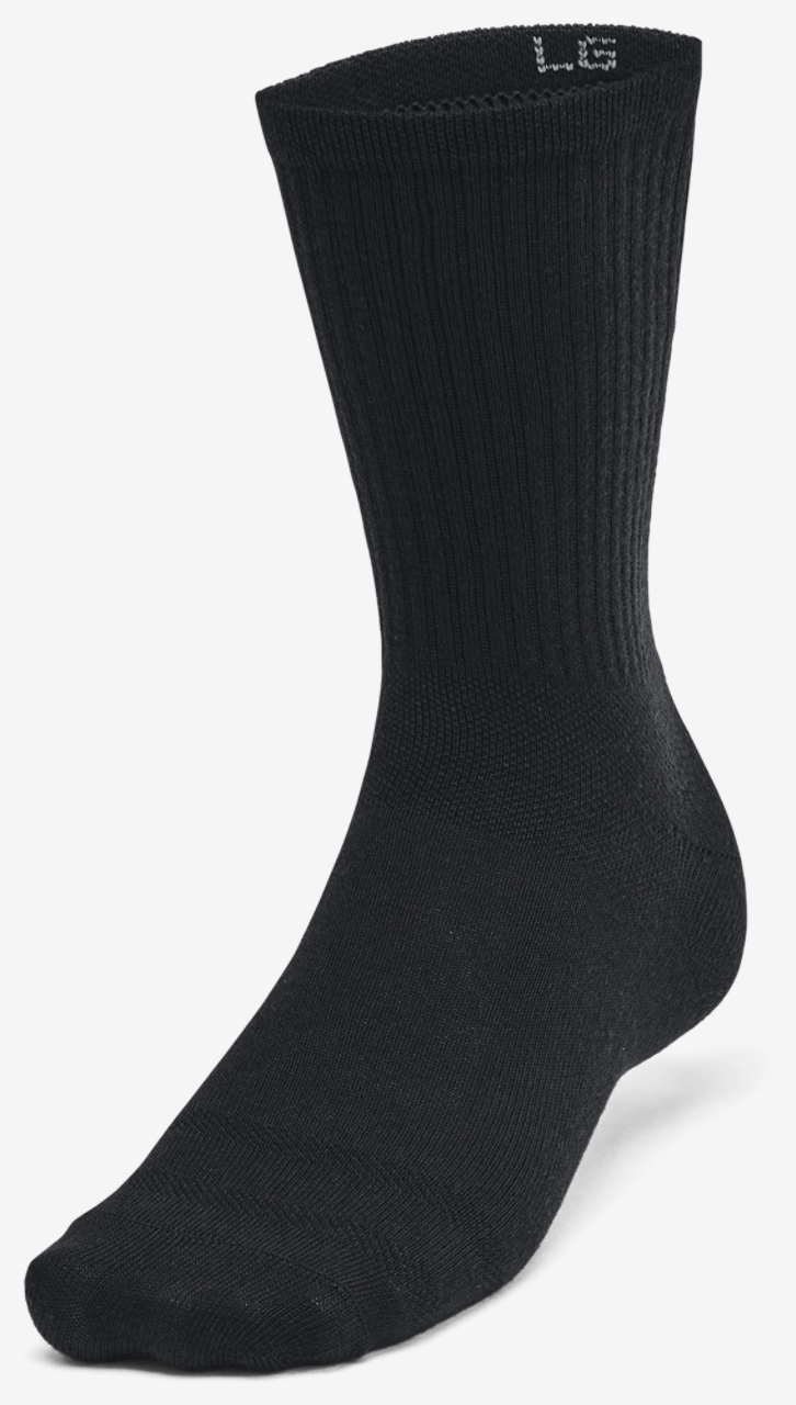 Under Armour Essential 6 Pack Crew Socks Image 2 of 4. Tap to open photo gallery.