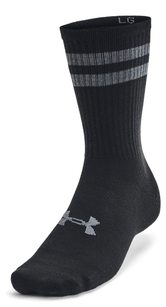 Under Armour Essential 6 Pack Crew Socks Image 2 of 4. Tap to open photo gallery.