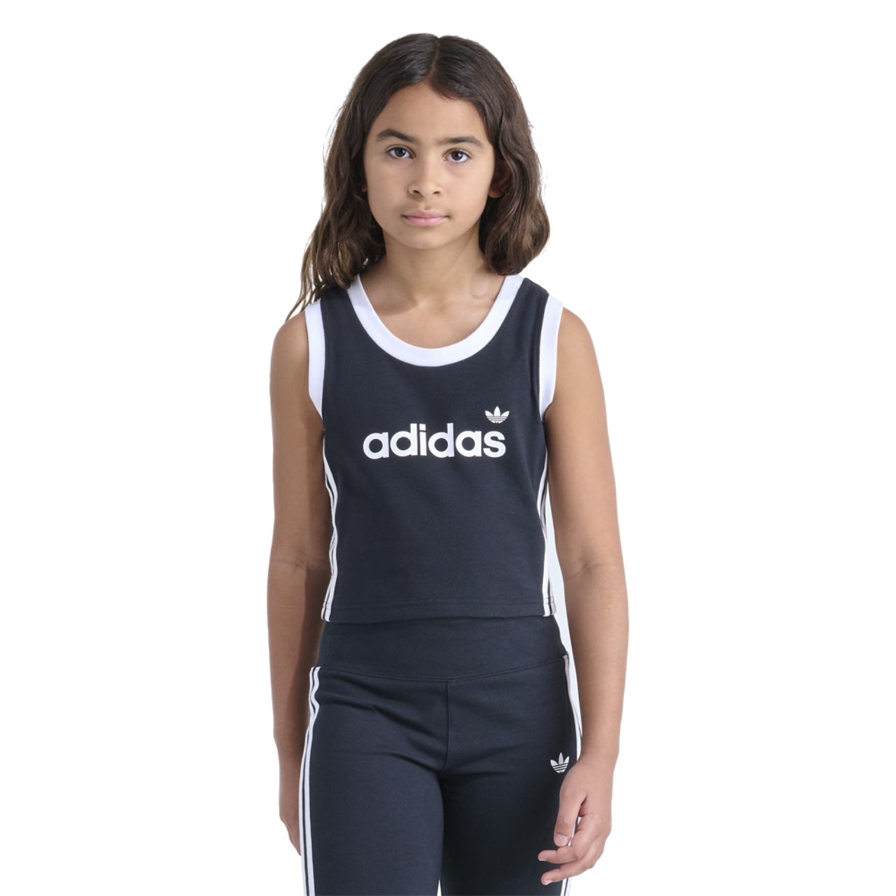 adidas 3 Stripe Cotton Tank  Image 1 of 4. Tap to open photo gallery.