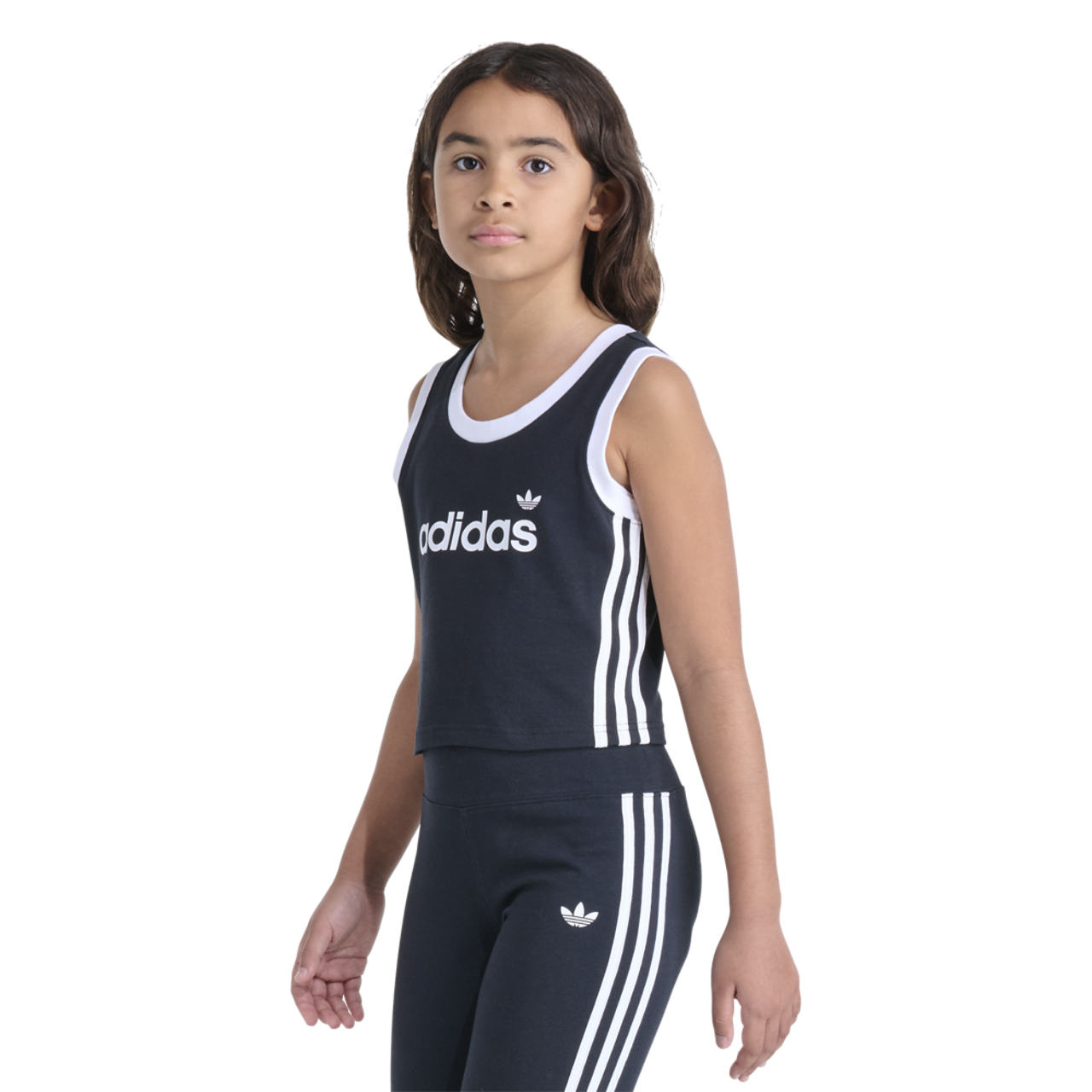 adidas 3 Stripe Cotton Tank  Image 3 of 4. Tap to open photo gallery.