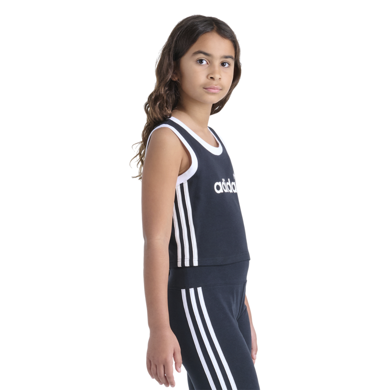 adidas 3 Stripe Cotton Tank  Image 4 of 4. Tap to open photo gallery.