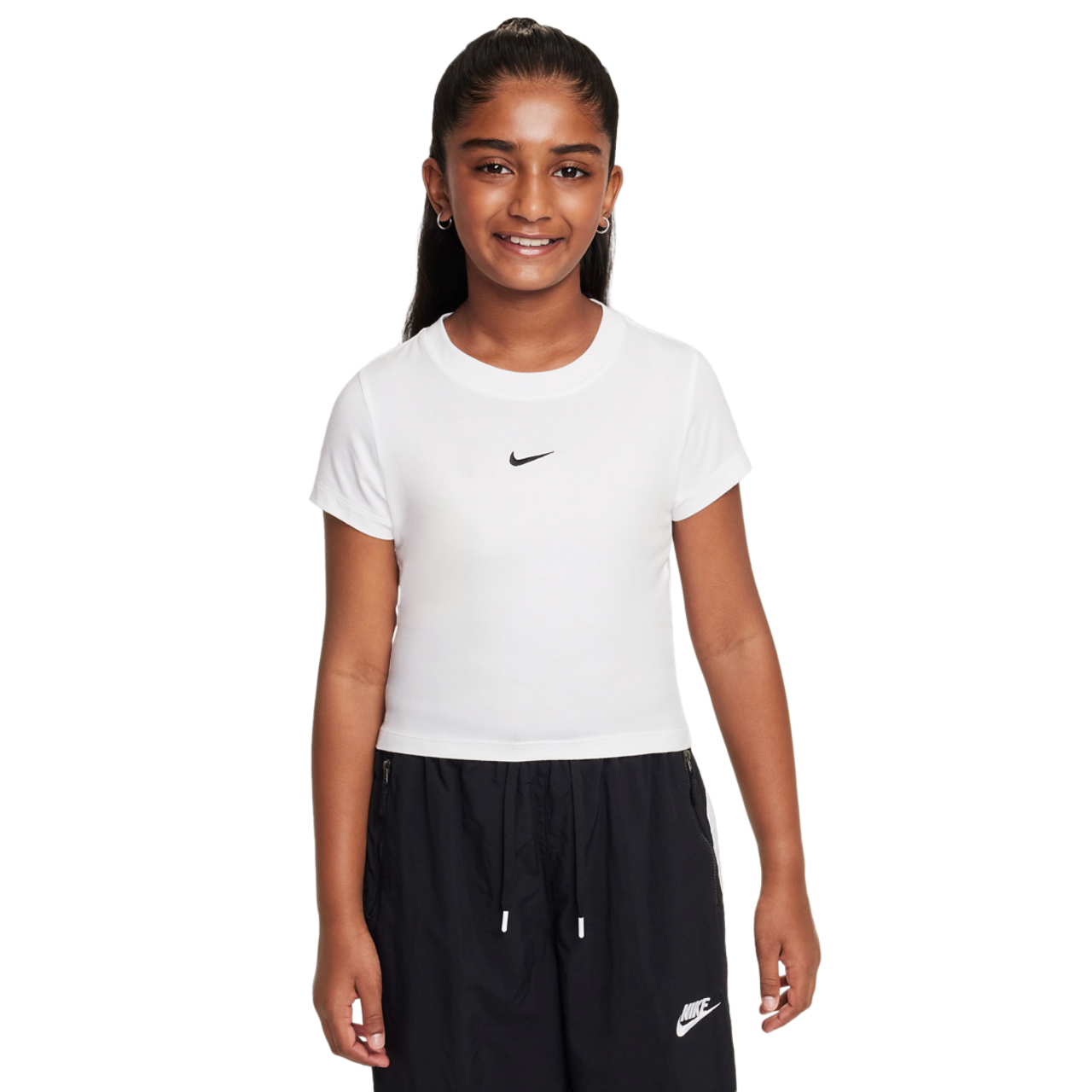 Nike Slim Mod Short Sleeve Crop T-Shirt  Image 1 of 3. Tap to open photo gallery.