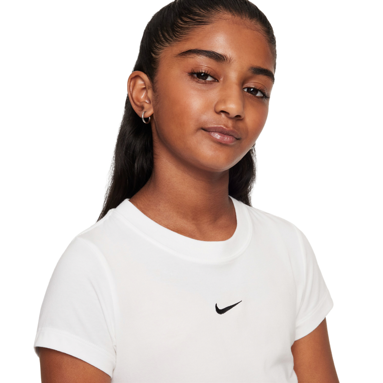 Nike Slim Mod Short Sleeve Crop T-Shirt  Image 3 of 3. Tap to open photo gallery.