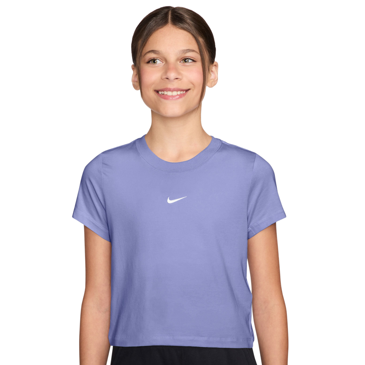 Nike Slim Mod Short Sleeve Crop T-Shirt  Image 1 of 3. Tap to open photo gallery.