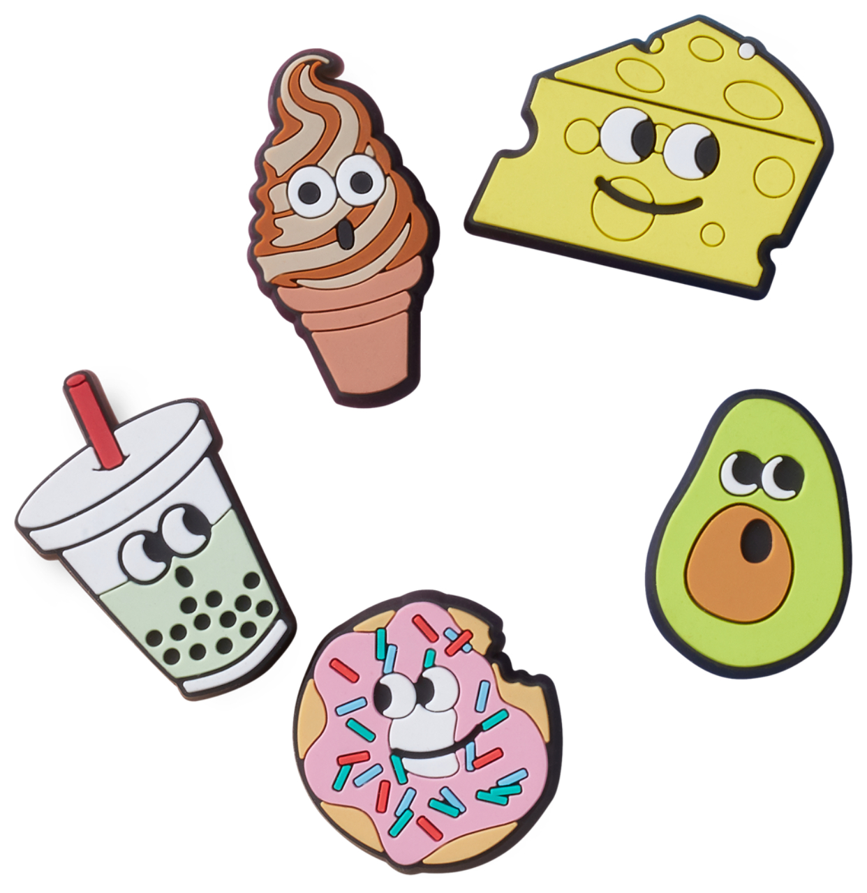 Crocs Lights Up Food Friends 5 Pack  Image 2 of 7. Tap to open photo gallery.