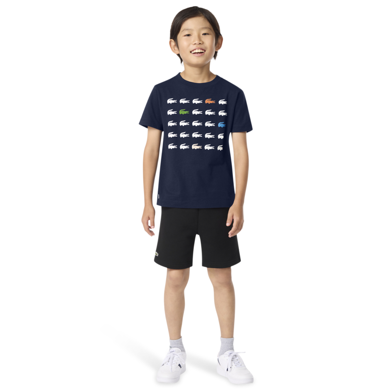 Lacoste Croc Grid T-Shirt  Image 3 of 7. Tap to open photo gallery.