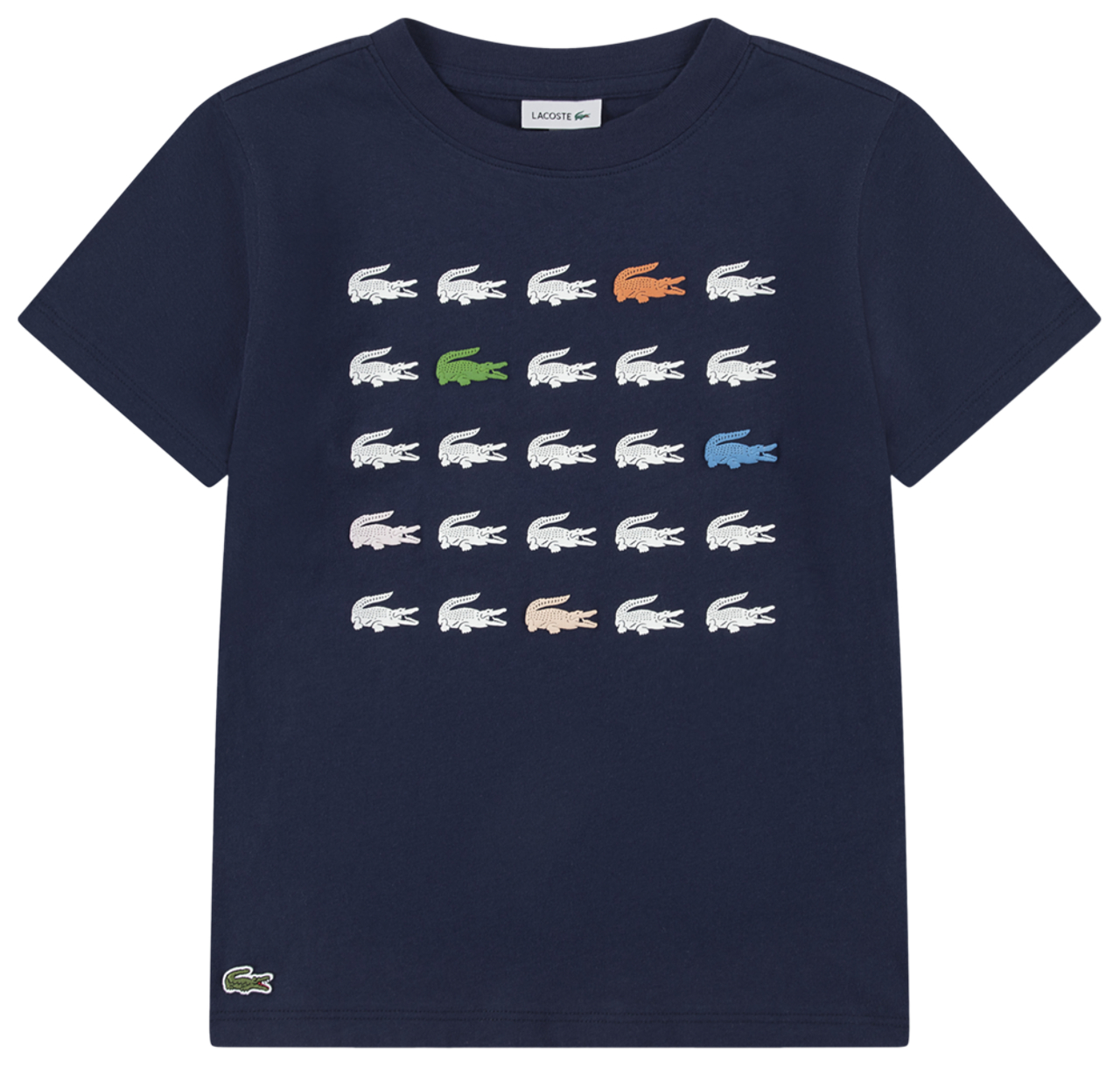 Lacoste Croc Grid T-Shirt  Image 4 of 7. Tap to open photo gallery.