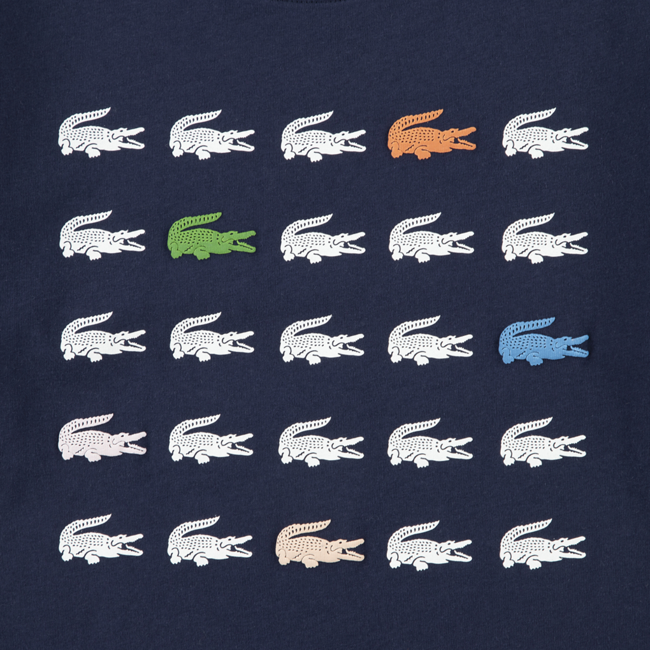 Lacoste Croc Grid T-Shirt  Image 6 of 7. Tap to open photo gallery.