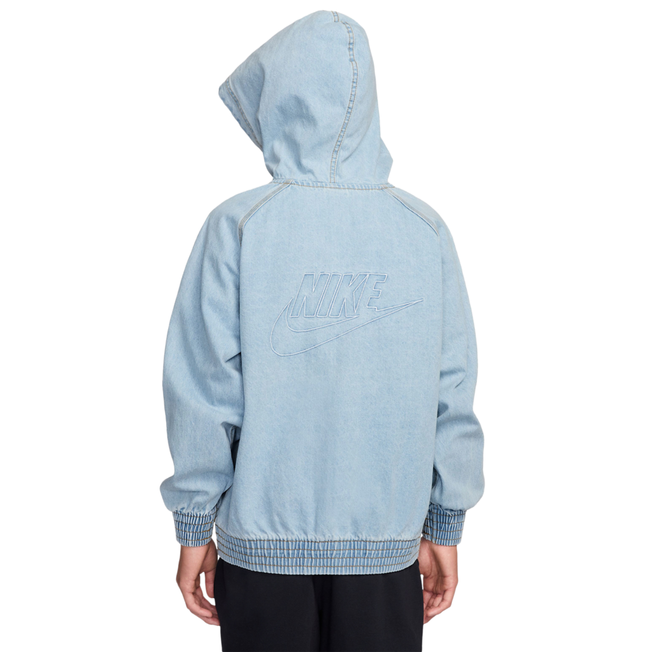 Nike NSW WR Denim Full Zip Jacket  Image 2 of 3. Tap to open photo gallery.