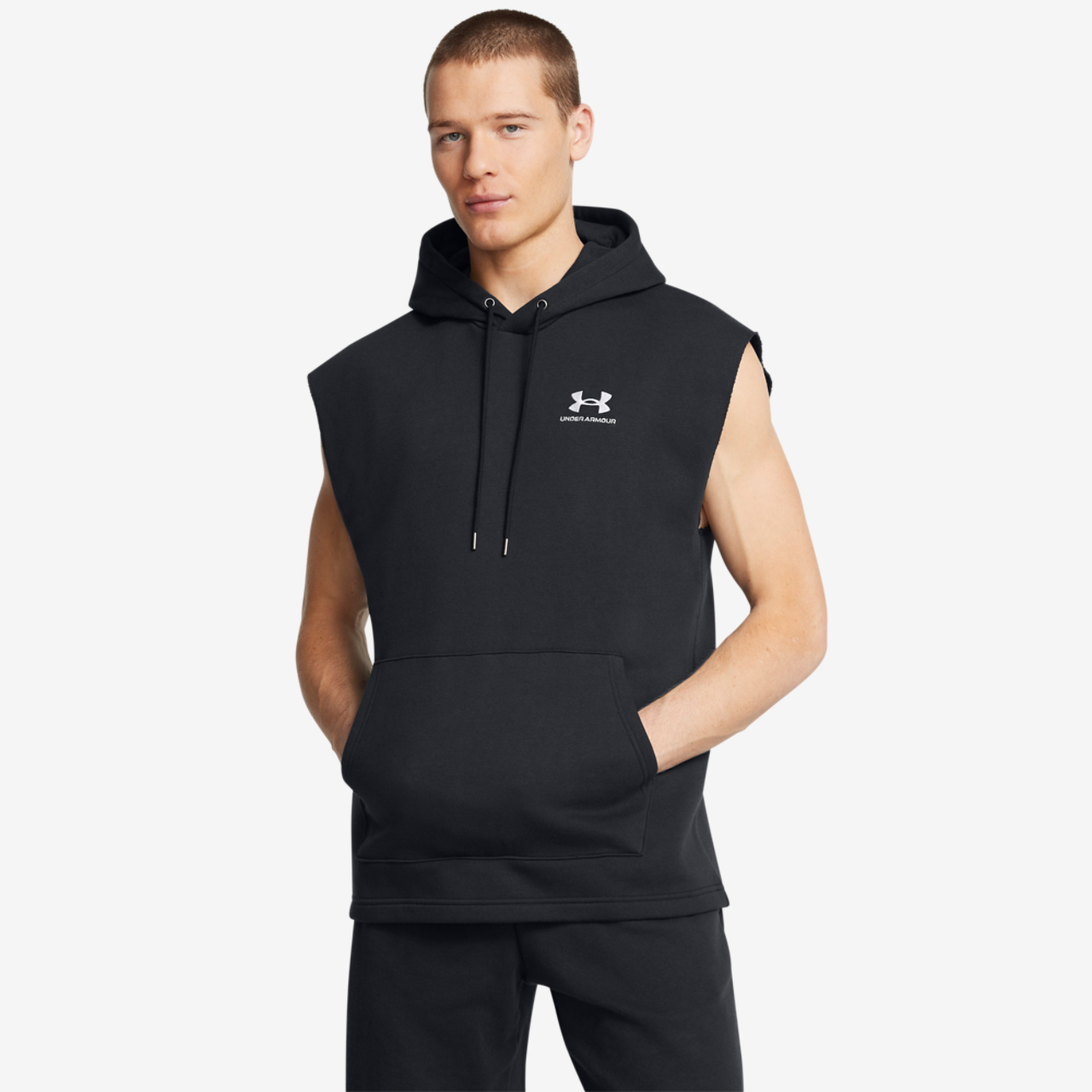 Under Armour Icon Fleece Sleeveless Hoodie Image 1 of 2. Tap to open photo gallery.