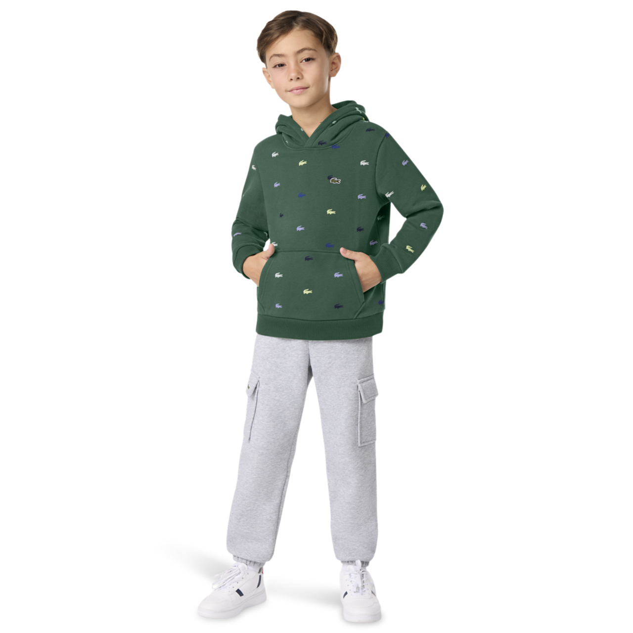 Lacoste Chandail à capuchon molletonné avec imprimé Image 3 de 6. Appuyez pour ouvrir la galerie de photos.