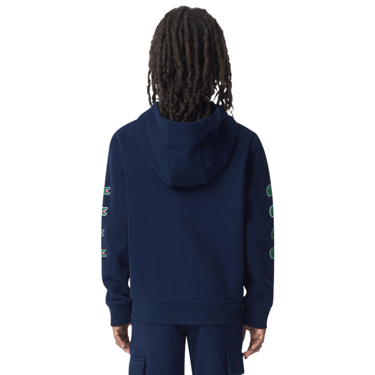 Lacoste Chandail à capuchon avec glissière complète molletonné avec imprimé Image 2 de 8. Appuyez pour ouvrir la galerie de photos.