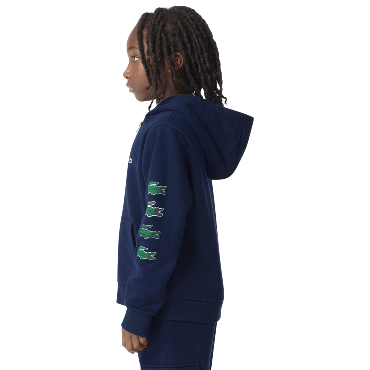 Lacoste Chandail à capuchon avec glissière complète molletonné avec imprimé Image 3 de 8. Appuyez pour ouvrir la galerie de photos.