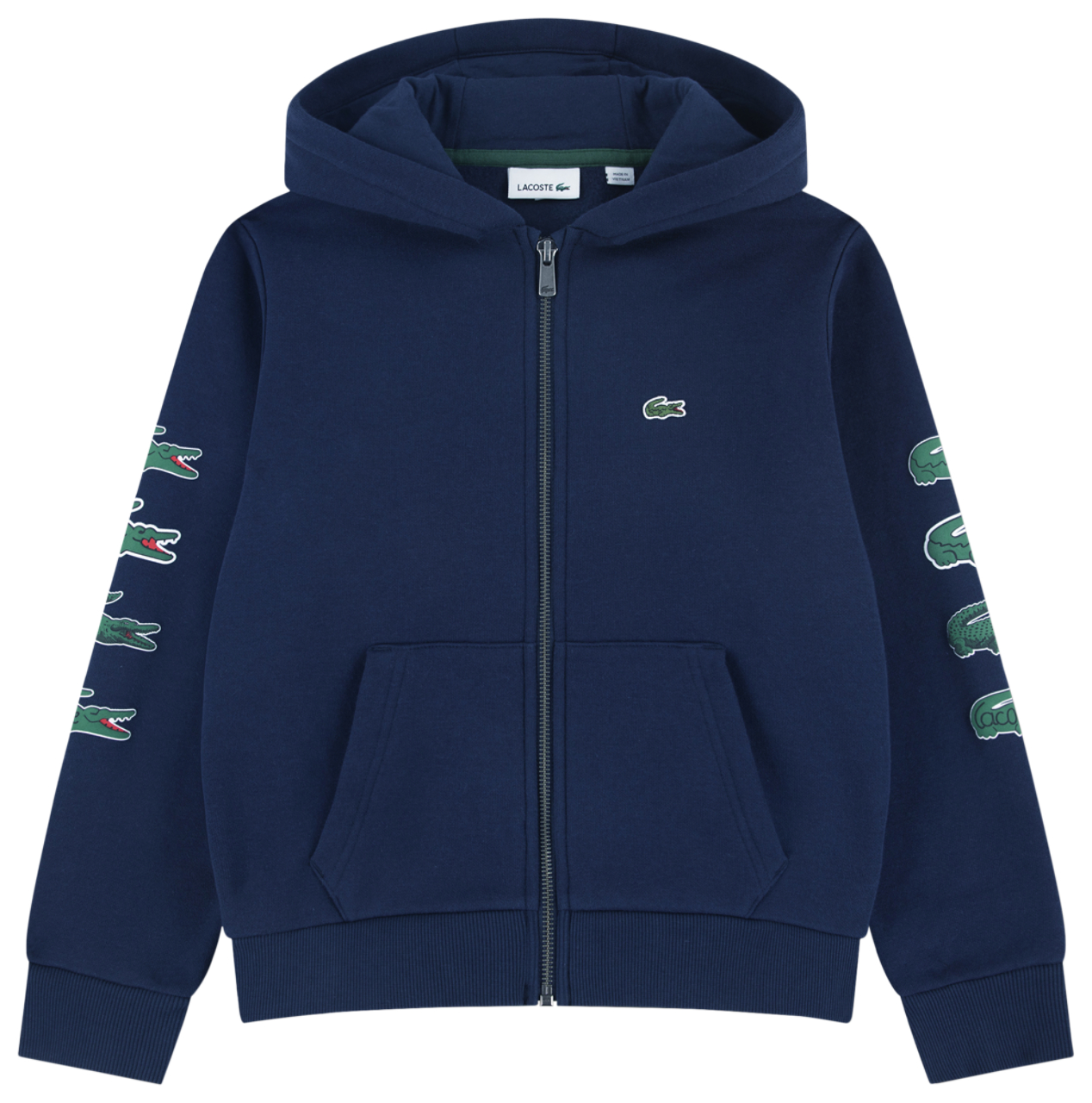 Lacoste Chandail à capuchon avec glissière complète molletonné avec imprimé Image 5 de 8. Appuyez pour ouvrir la galerie de photos.