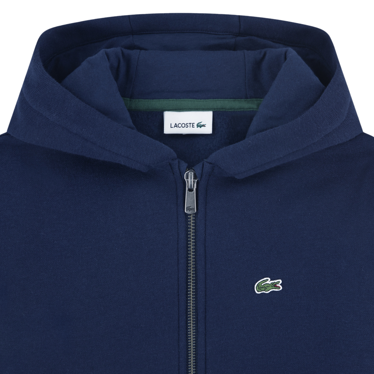 Lacoste Chandail à capuchon avec glissière complète molletonné avec imprimé Image 6 de 8. Appuyez pour ouvrir la galerie de photos.