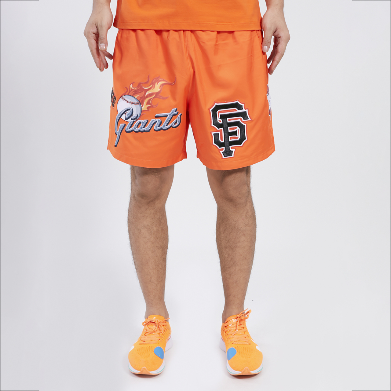 Pro Standard Giants Chrome Woven Shorts Image 1 of 4. Tap to open photo gallery.