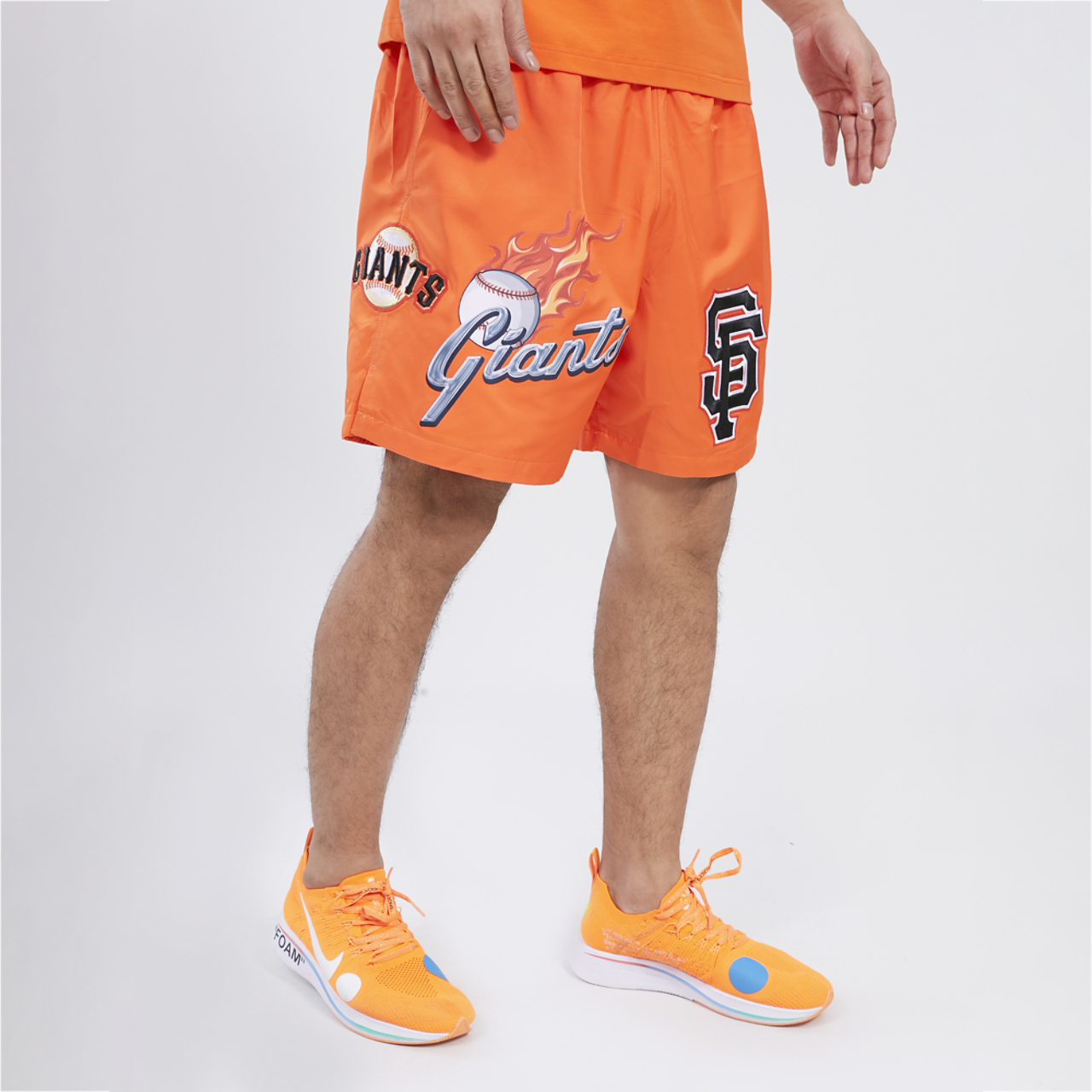 Pro Standard Giants Chrome Woven Shorts Image 3 of 4. Tap to open photo gallery.