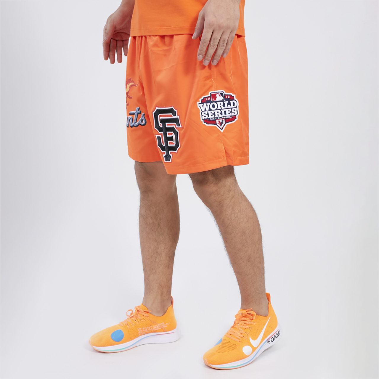 Pro Standard Giants Chrome Woven Shorts Image 4 of 4. Tap to open photo gallery.