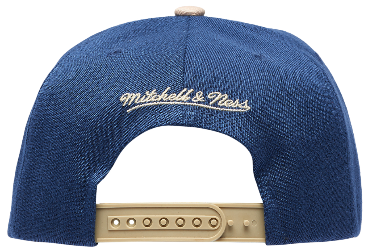 Mitchell & Ness Braves Navy & Tan Pro Pinch Cap Image 4 of 5. Tap to open photo gallery.