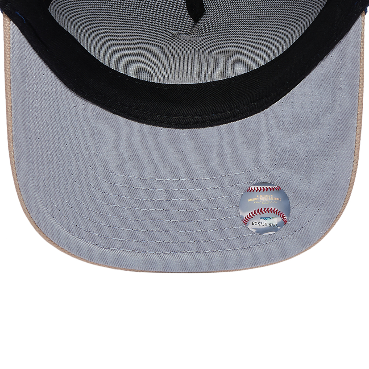 Mitchell & Ness Marlins Navy & Tan Pro Pinch Cap Image 5 of 5. Tap to open photo gallery.