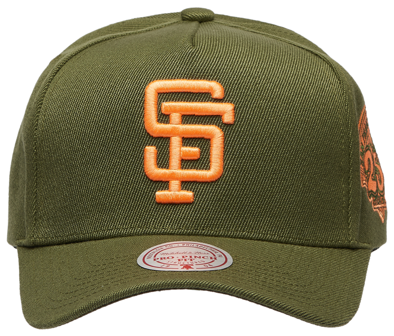 Mitchell & Ness Giants Neon Pop Pro Pinch Cap Image 2 of 5. Tap to open photo gallery.