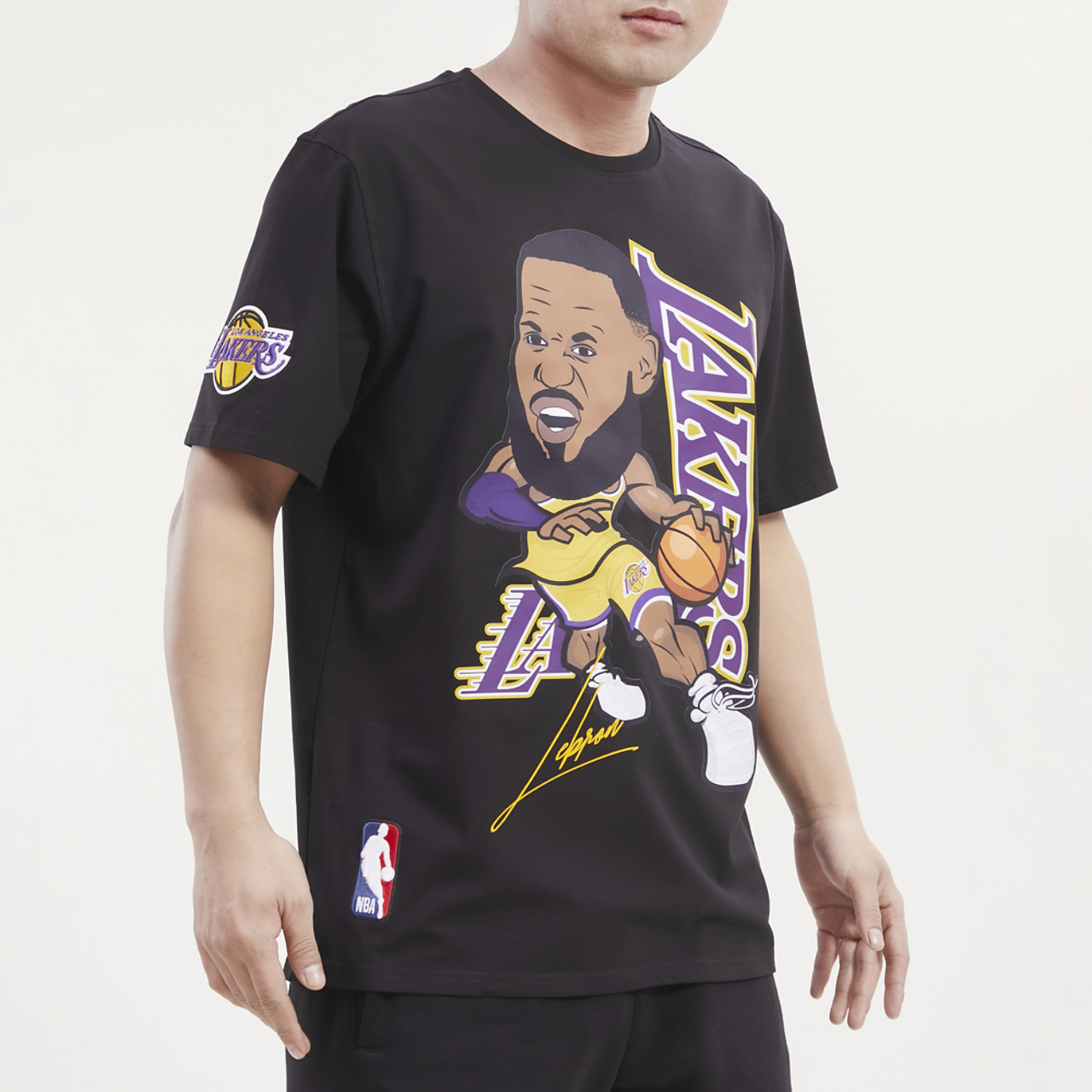 Pro Standard Lakers Player Drive T-Shirt Image 3 of 4. Tap to open photo gallery.