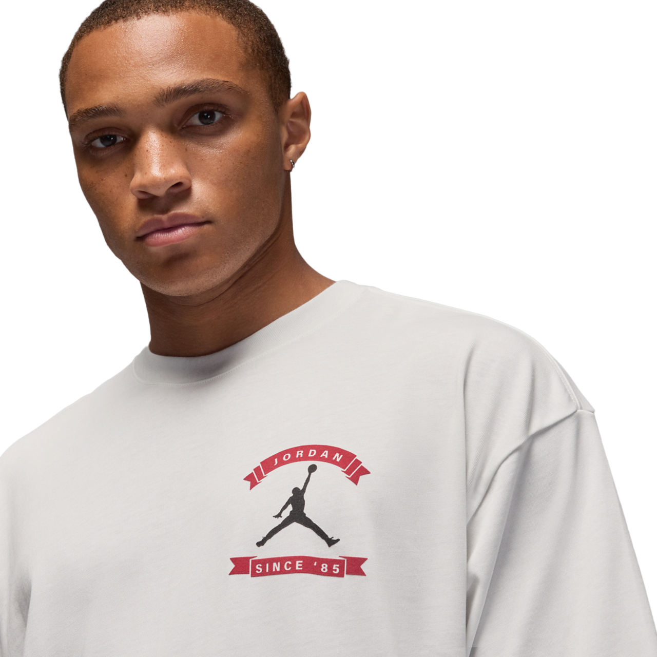 Jordan MJ Reissue Oversized Short Sleeve Crew CLD  Image 3 of 4. Tap to open photo gallery.