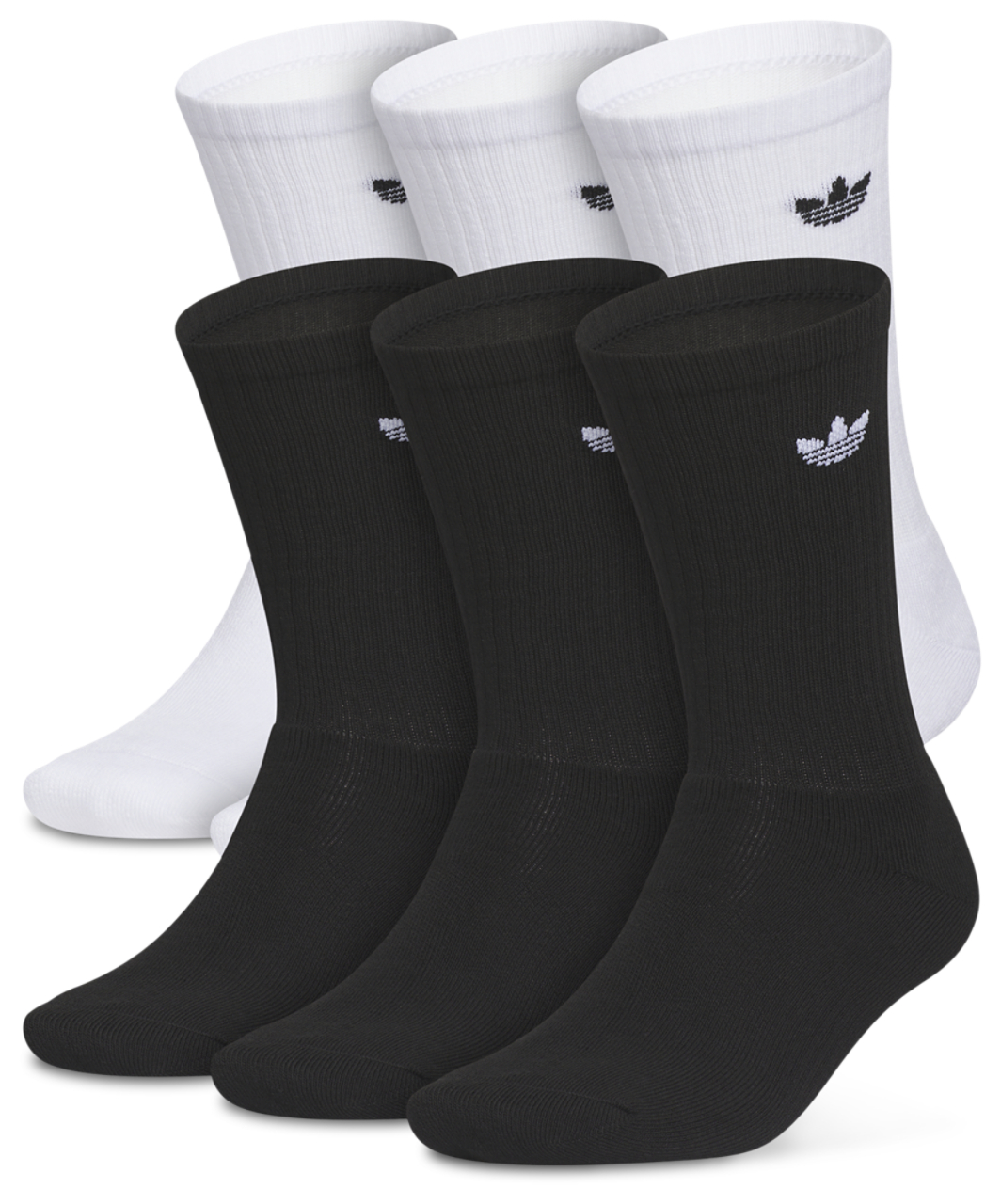adidas Originals Trefoil 2.0 Crew Socks 6-Pack  Image 1 of 1. Tap to open photo gallery.