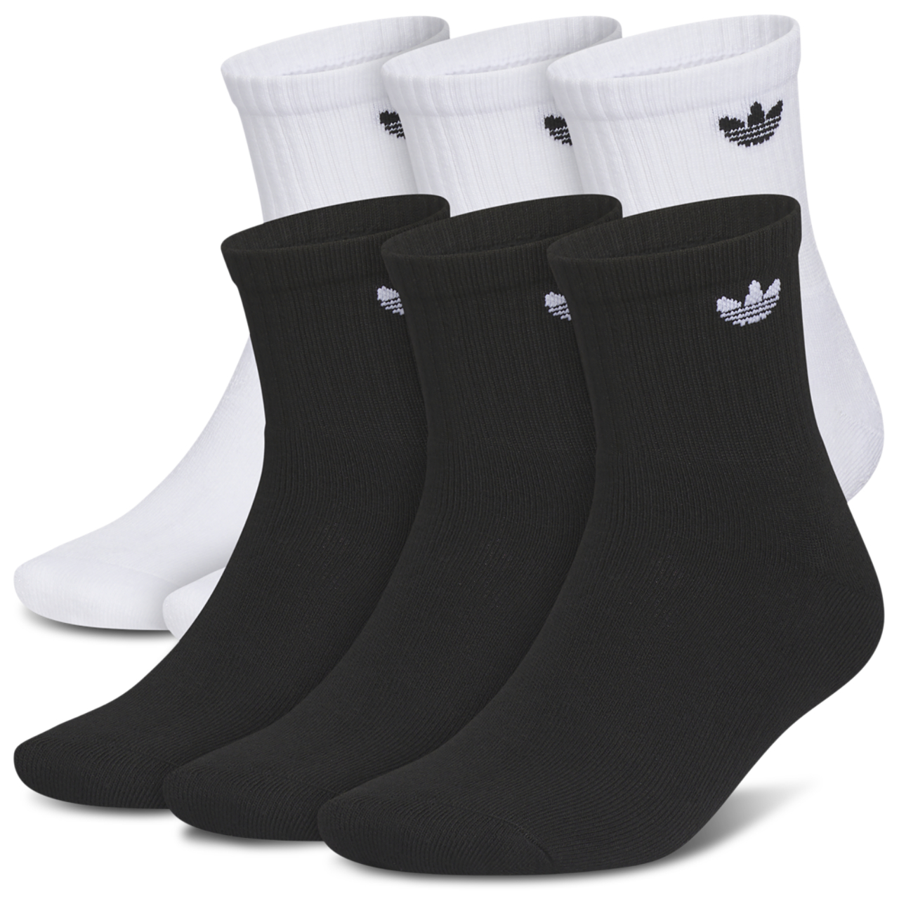 adidas Paquet de 6 paires de chaussettes courtes Originals Trefoil 2.0 Image 1 de 1. Appuyez pour ouvrir la galerie de photos.