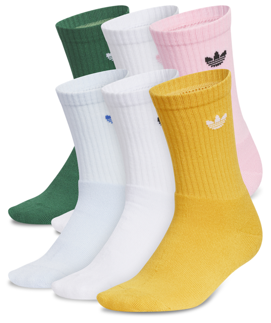 adidas Originals Trefoil 2.0 Crew Socks 6-Pack  Image 1 of 1. Tap to open photo gallery.