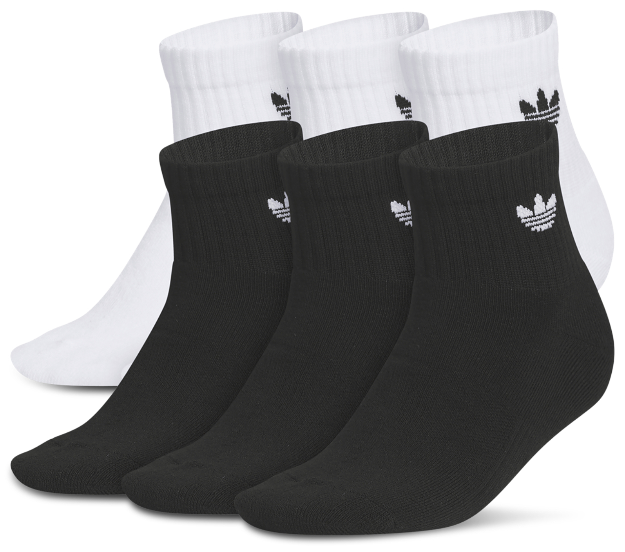 adidas Originals Trefoil 2.0 Quarter Socks 6-Pack  Image 1 of 1. Tap to open photo gallery.