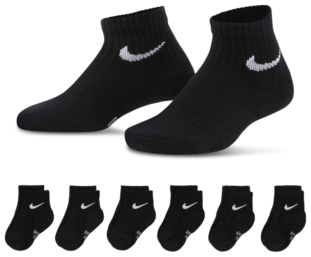 Nike Performance Basic Ankle Socks 6 Pack  Image 3 of 4. Tap to open photo gallery.