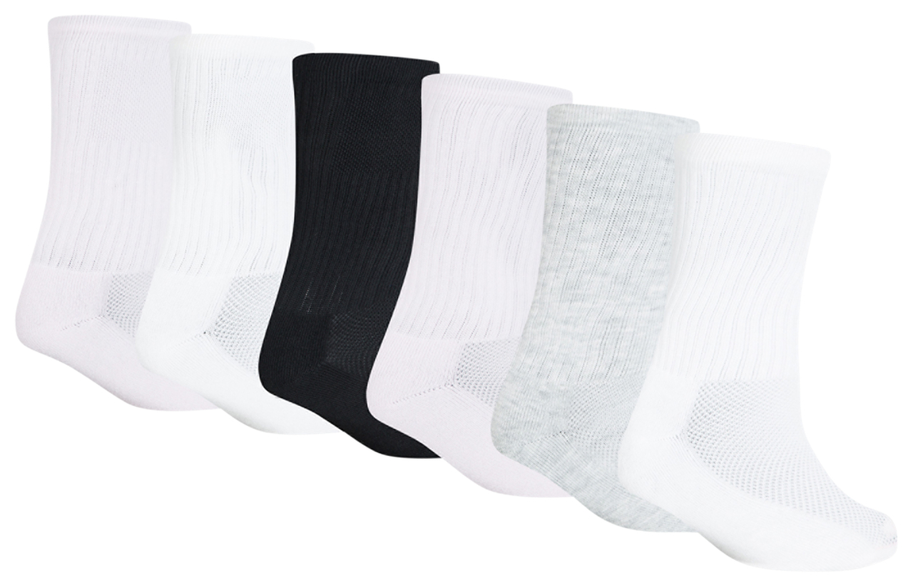 Jordan Legend Crew 6 Pack Socks  Image 3 of 3. Tap to open photo gallery.